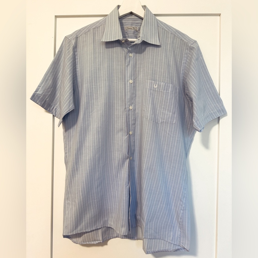 Vintage Christian Dior Men’s Short Sleeve Dress Shirt Sz 16